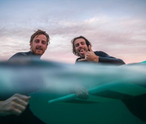 Friends on a fun ocean excursion